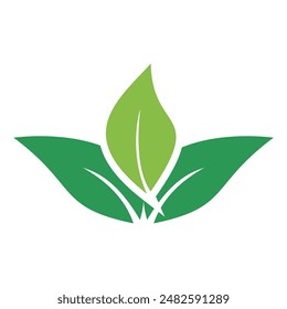 Green leaf ecology nature element vector icon, Leaf Icon, green leaf ecology nature element vector