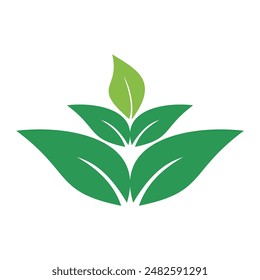 Green leaf ecology nature element vector icon, Leaf Icon, green leaf ecology nature element vector
