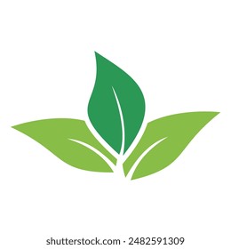 Green leaf ecology nature element vector icon, Leaf Icon, green leaf ecology nature element vector