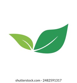 Green leaf ecology nature element vector icon, Leaf Icon, green leaf ecology nature element vector