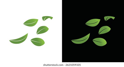 Green leaf ecology nature element vector icon, Leaf Icon, Green leaf ecology nature element vector