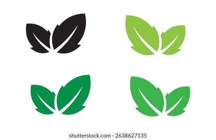 Green leaf ecology nature element vector icon, Leaf Icon, green leaf ecology nature element vector.