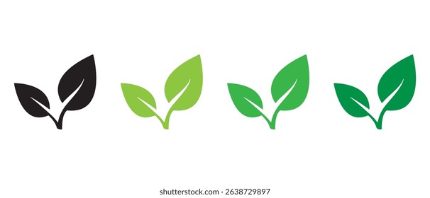 Green leaf ecology nature element vector icon, Leaf Icon, green leaf ecology nature element vector.