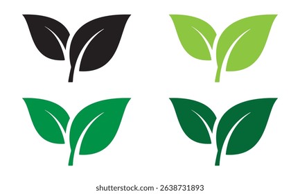 Green leaf ecology nature element vector icon, Leaf Icon, green leaf ecology nature element vector.