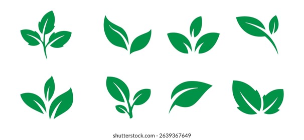 Green leaf ecology nature element vector icon, Leaf Icon, green leaf ecology nature element vector.