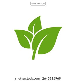 Green leaf ecology nature element vector icon, Leaf Icon, green leaf element vector