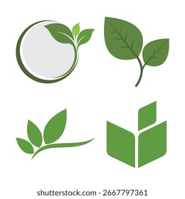 Green leaf ecology nature element vector icon, Leaf Icon, green leaf ecology nature element vector