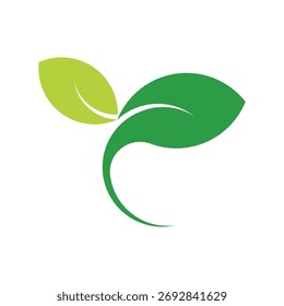 Green leaf ecology nature element vector icon, Leaf Icon, green leaf ecology nature element vector