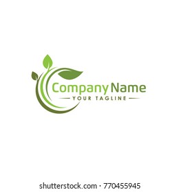 green leaf ecology nature element vector logo icon