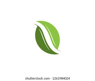 Green leaf ecology nature logo