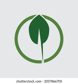 green leaf ecology nature logo element vector