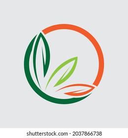 green leaf ecology nature logo element vector