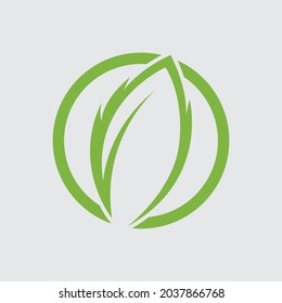 green leaf ecology nature logo element vector
