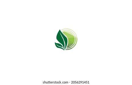 green leaf ecology nature logo element vector