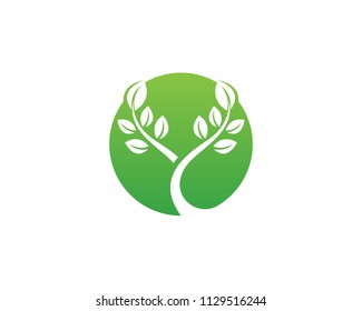 green leaf ecology nature vector icon