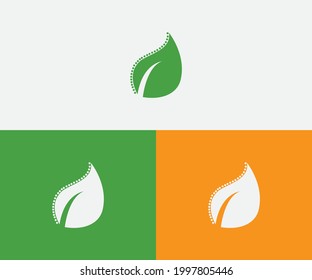 green leaf ecology nature vector icon