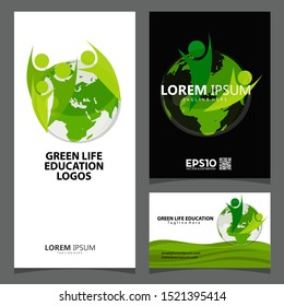 diseño vectorial de la educación de la hoja verde