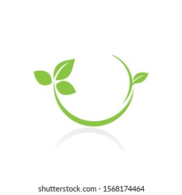 green leaf element vector icon. nature  green leaves vector symbol
