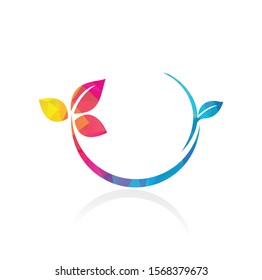  green leaf element vector icon. nature  green leaves vector symbol
