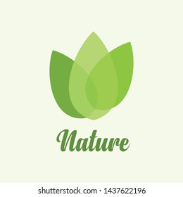 Green leaf emblem. Elegant, classic vector. Great for logo or any desired idea.
