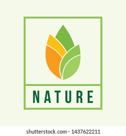 Green leaf emblem. Elegant, classic vector. Great for logo or any desired idea.
