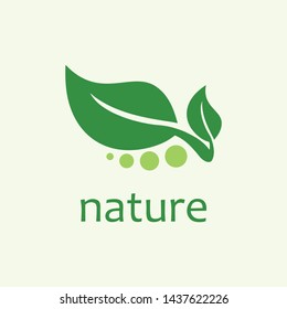 Green leaf emblem. Elegant, classic vector. Great for logo or any desired idea.