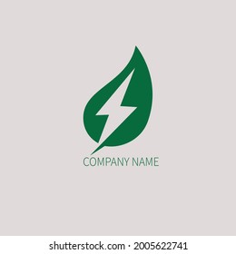 green leaf energy logo design
