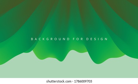 Green leaf. Floral background. Vector illustration with dynamic effect. 