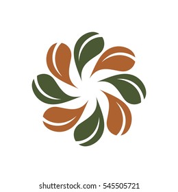 Green Leaf Flower Logo Template Illustration Design. Vector EPS 10.
