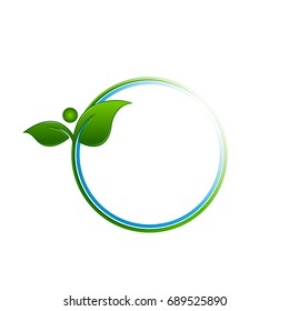 green leaf and frame concept