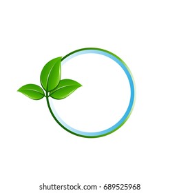 green leaf and frame concept