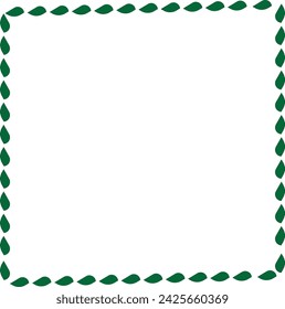 green leaf frame design and illustration