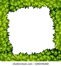A green leaf frame illustration
