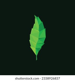 Green Leaf geometric abstract design