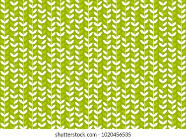 green leaf geometric vintage seamless pattern. simple retro style stock vector illustration. for card, invitation, print and web projects. 