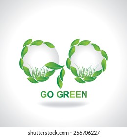 green leaf, go green concept