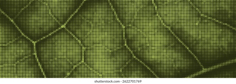 Green leaf halftone texture background. Modern nature overlay print. Vector grain pattern.