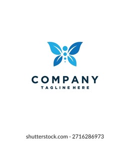 Green Leaf Human Figure Wellness Logo