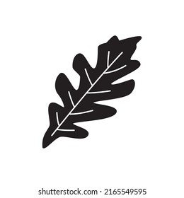 green leaf icon in black flat glyph, filled style isolated on white background
