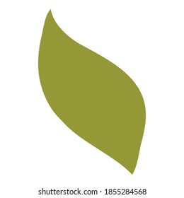 Green leaf icon. Cartoon and flat of green leaf vector icon for web design isolated on white background