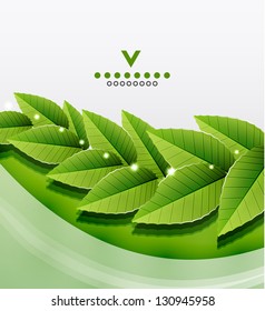Green leaf icon concept