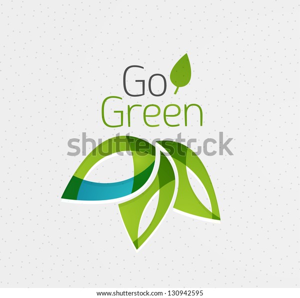 Green Leaf Icon Concept Stock Vector (Royalty Free) 130942595