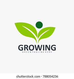 green leaf icon design