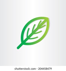 green leaf icon design abstract natural element