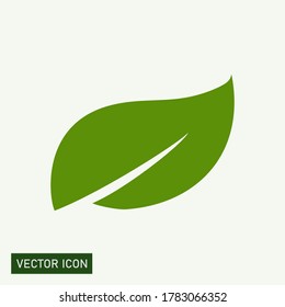 
icono de hoja verde, Diseño de la planta bio.