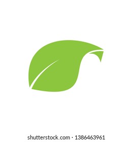 green leaf icon design concept