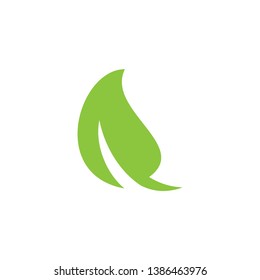 green leaf icon design concept