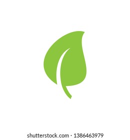 green leaf icon design concept