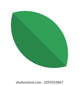 Green leaf icon design element. Vector illustration.