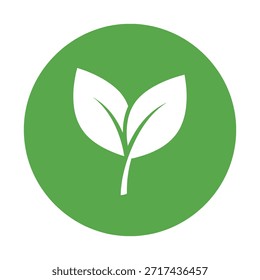 Diseño de icono de hoja verde para la sostenibilidad ambiental